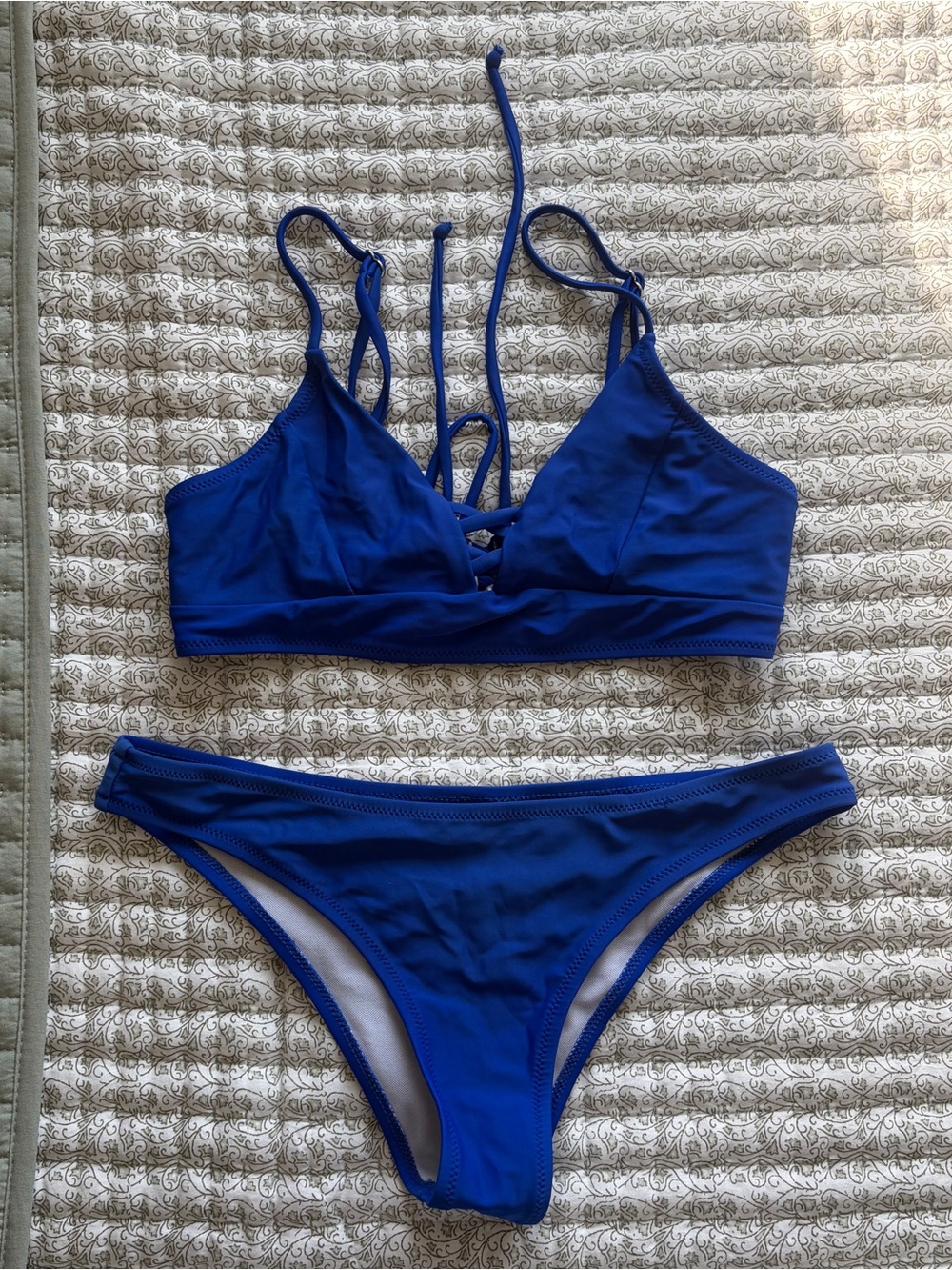 SHEIN Blue Strappy Bikini Set